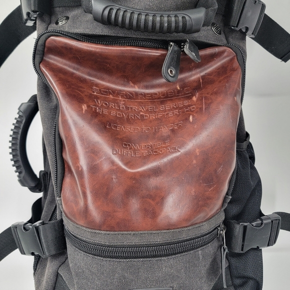 Sovrn Republic Convertible Duffle Backpack Drifter Rugged Weekender Travel Bag - Picture 3 of 16